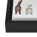 Cat butts Framed Canvas Print Gallery Image 3