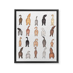 Cat butts Framed Canvas Print Gallery Image 6