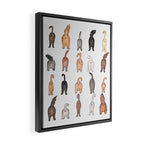Cat butts Framed Canvas Print Gallery Image 2