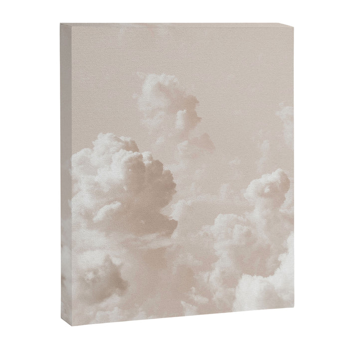 Light Academia Aesthetic white clouds Canvas Print Gallery Image 1