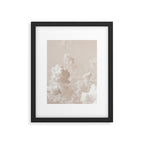 Light Academia Aesthetic white clouds Framed Art Print Gallery Image 6
