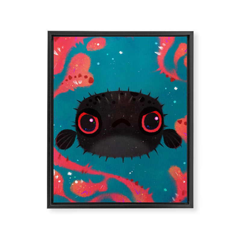 Angry puffer Framed Canvas Print Gallery Image 8