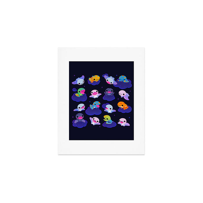 Anurognathus in the night sky Art Print Gallery Image 1