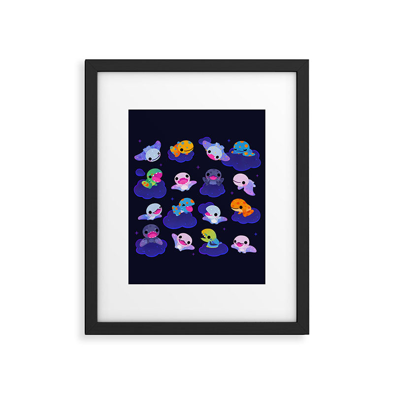 Anurognathus in the night sky Framed Art Print Gallery Image 6