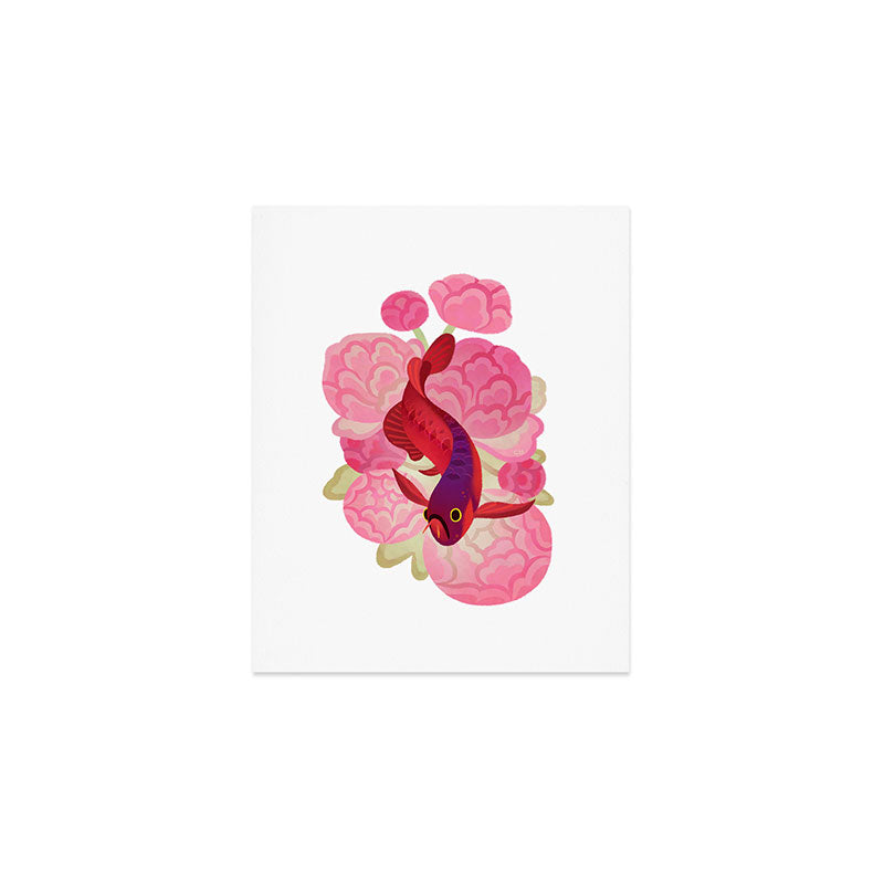 Arowana and peony 2 Art Print Gallery Image 1