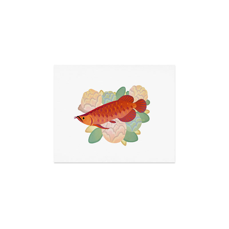 Arowana and peony 3 Art Print Gallery Image 1