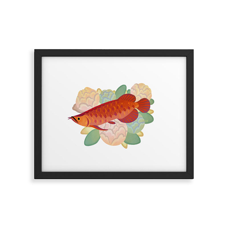 Arowana and peony 3 Framed Art Print Gallery Image 5