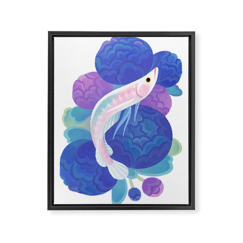 Arowana and peony Framed Canvas Print Gallery Image 6