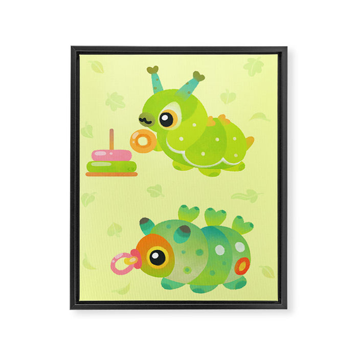 Baby Caterpillar Framed Canvas Print Gallery Image 1