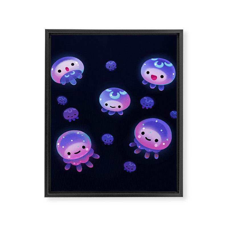 Baby jellyfish Framed Canvas Print Gallery Image 6