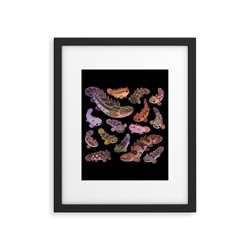 Baby polypterus - dark Framed Art Print Gallery Image 6