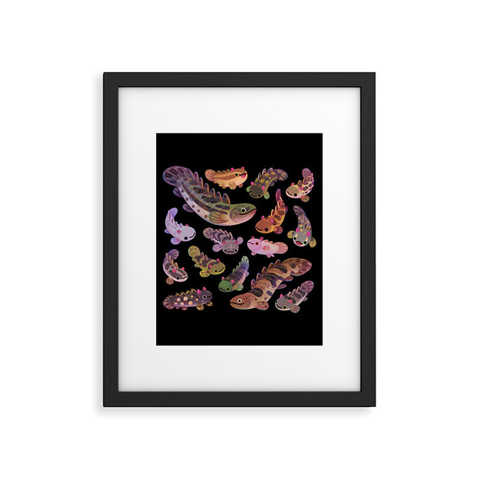 Baby polypterus - dark Framed Art Print Gallery Image 1
