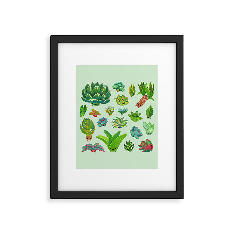 Baby succulent 1 - light Framed Art Print Gallery Image 6