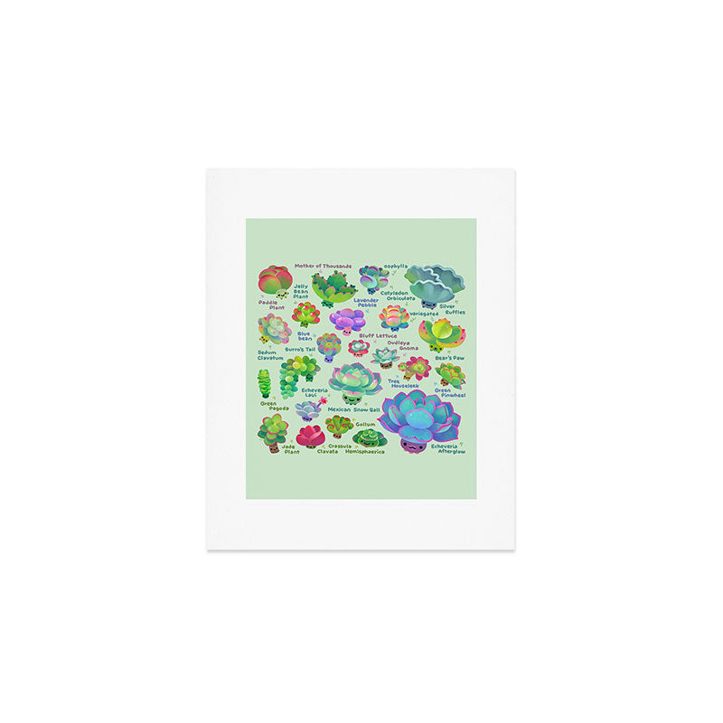 Baby succulent 2 - green Art Print Gallery Image 1