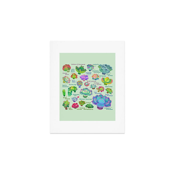 Baby succulent 2 - green Art Print Gallery Image 1