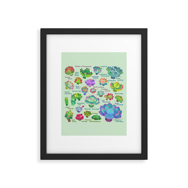 Baby succulent 2 - green Framed Art Print Gallery Image 6