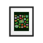 Baby succulent 3 - Mesembs (dark) Framed Art Print Gallery Image 6