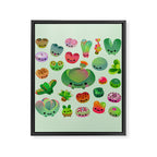 Baby succulent 3 - Mesembs(green) Framed Canvas Print Gallery Image 8