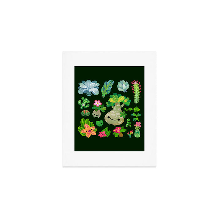 Baby succulent 4 - dark Art Print Gallery Image 1