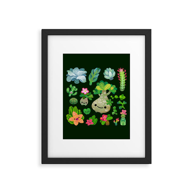 Baby succulent 4 - dark Framed Art Print Gallery Image 6