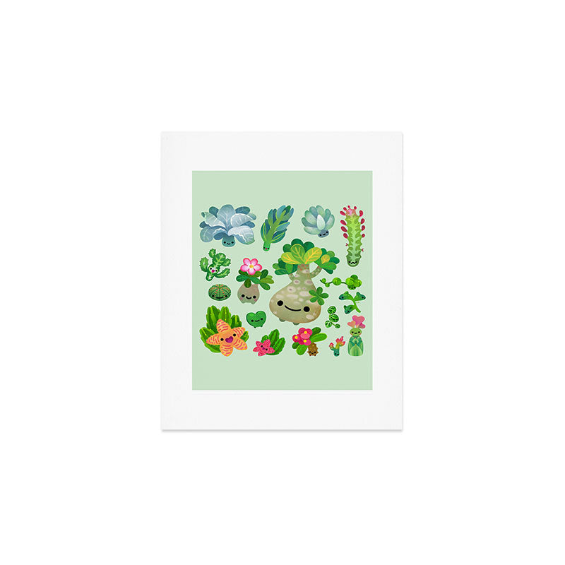 Baby succulent 4 - green Art Print Gallery Image 1