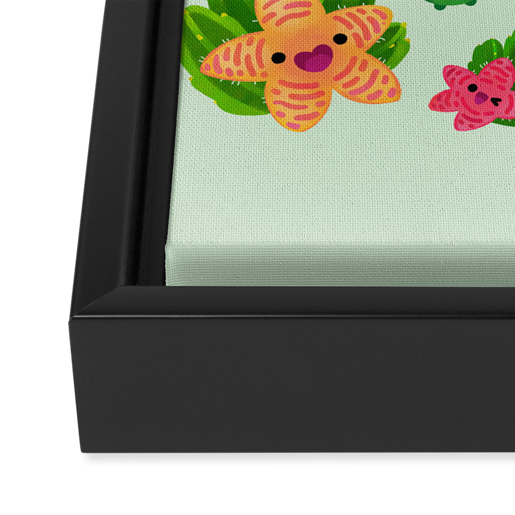Baby succulent 4 - green Framed Canvas Print Gallery Image 3