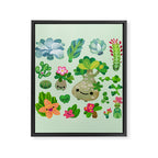 Baby succulent 4 - green Framed Canvas Print Gallery Image 8