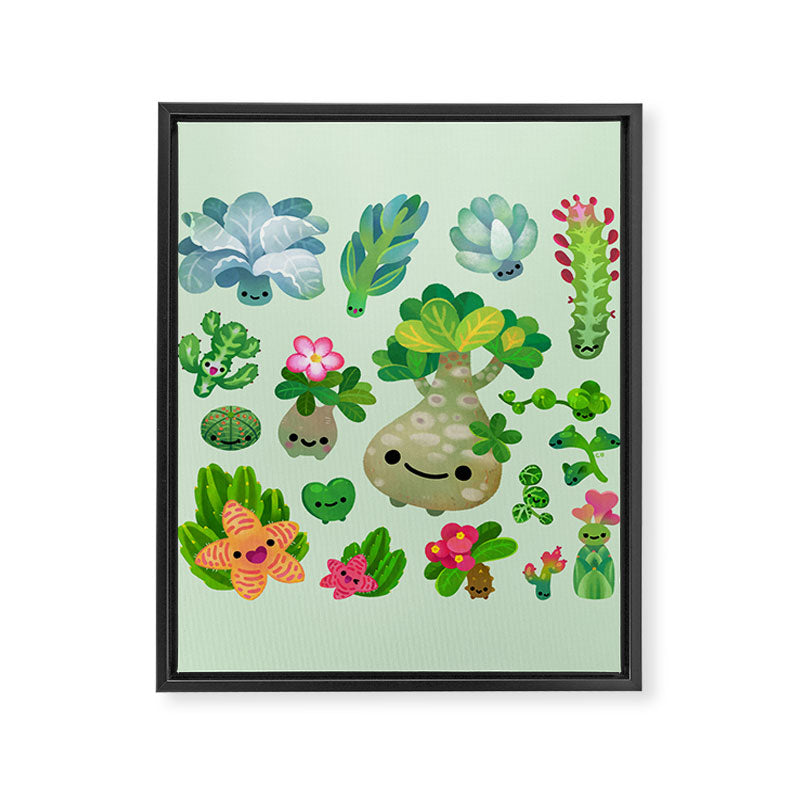 Baby succulent 4 - green Framed Canvas Print Gallery Image 8