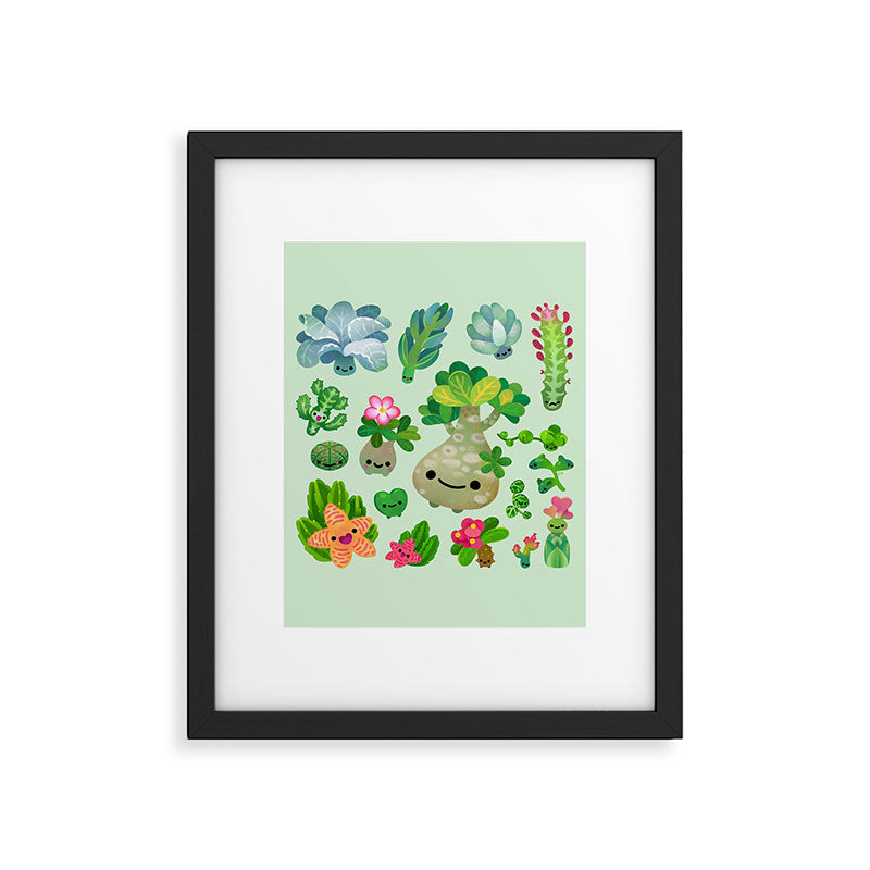 Baby succulent 4 - green Framed Art Print Gallery Image 6