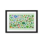 Baby succulents - mix (green) Framed Art Print Gallery Image 3