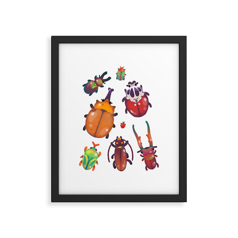 Beetle - pastel Framed Art Print Gallery Image 6