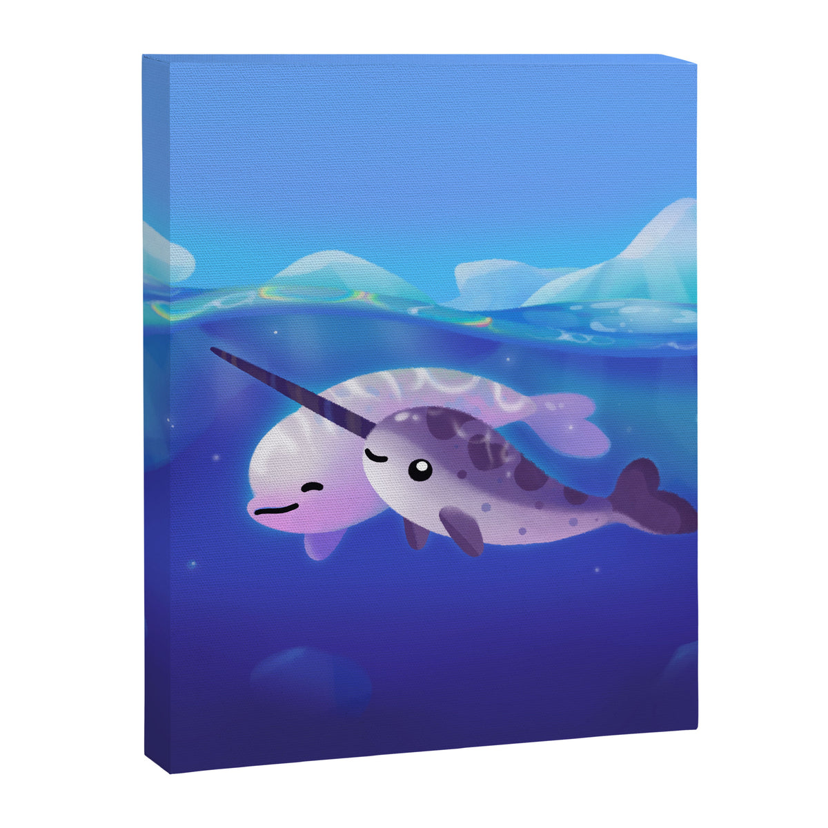 Beluga and Narwhal Canvas Print Gallery Image 6
