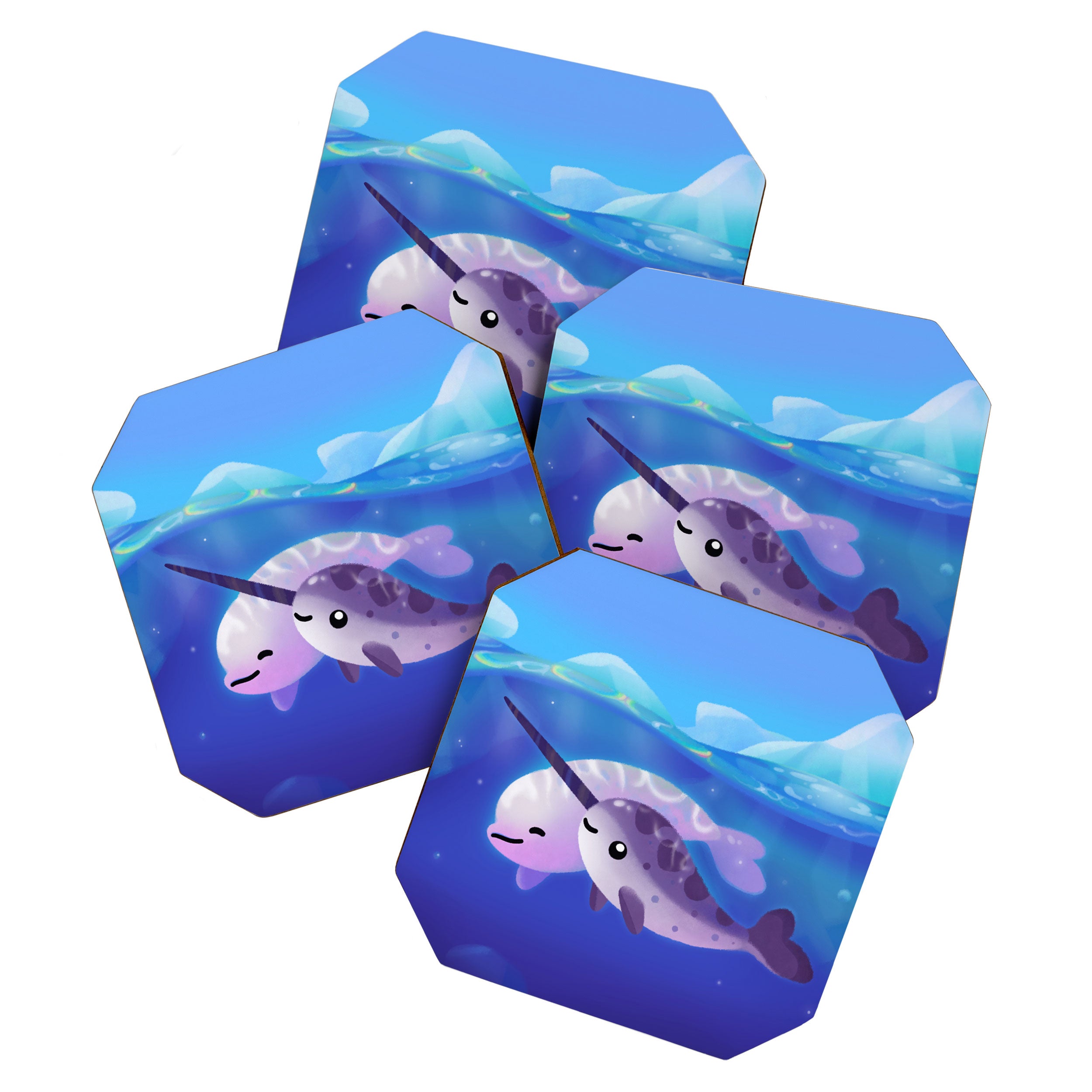 Beluga and Narwhal Coaster Gallery Image 1