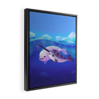 Beluga and Narwhal Framed Canvas Print Gallery Image 2