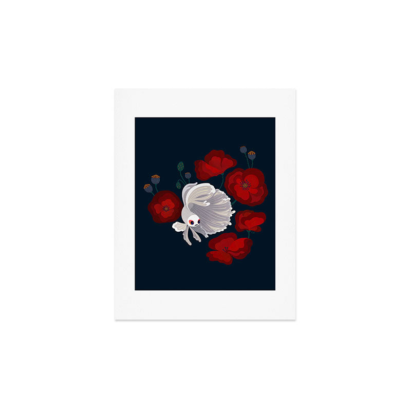 Bettas and Poppies Art Print Gallery Image 3