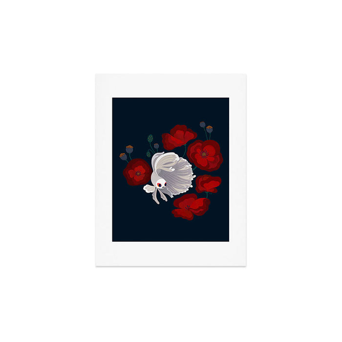 Bettas and Poppies Art Print Gallery Image 3