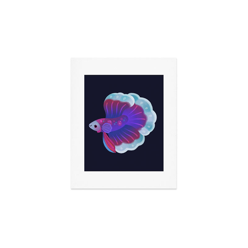 Blue Betta Art Print Gallery Image 1