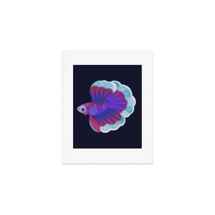 Blue Betta Art Print Gallery Image 1