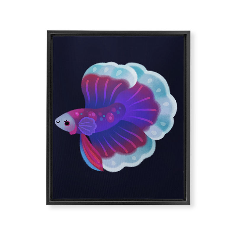 Blue Betta Framed Canvas Print Gallery Image 6
