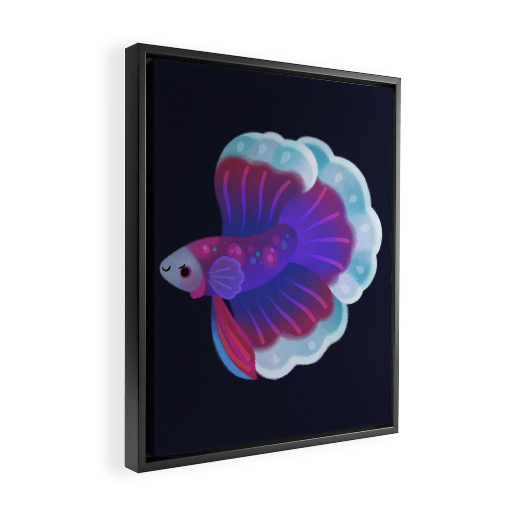 Blue Betta Framed Canvas Print Gallery Image 2