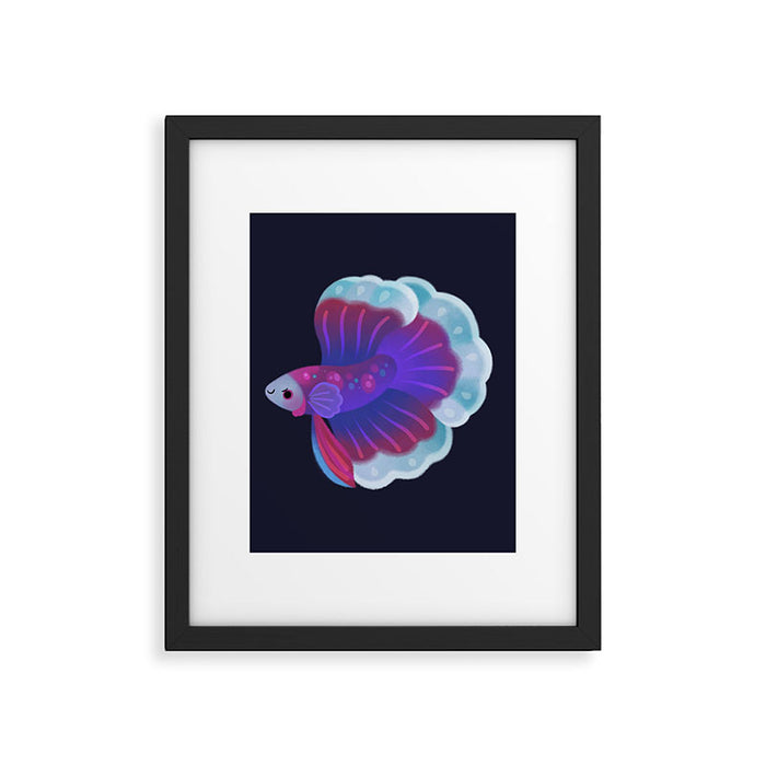 Blue Betta Framed Art Print Gallery Image 1