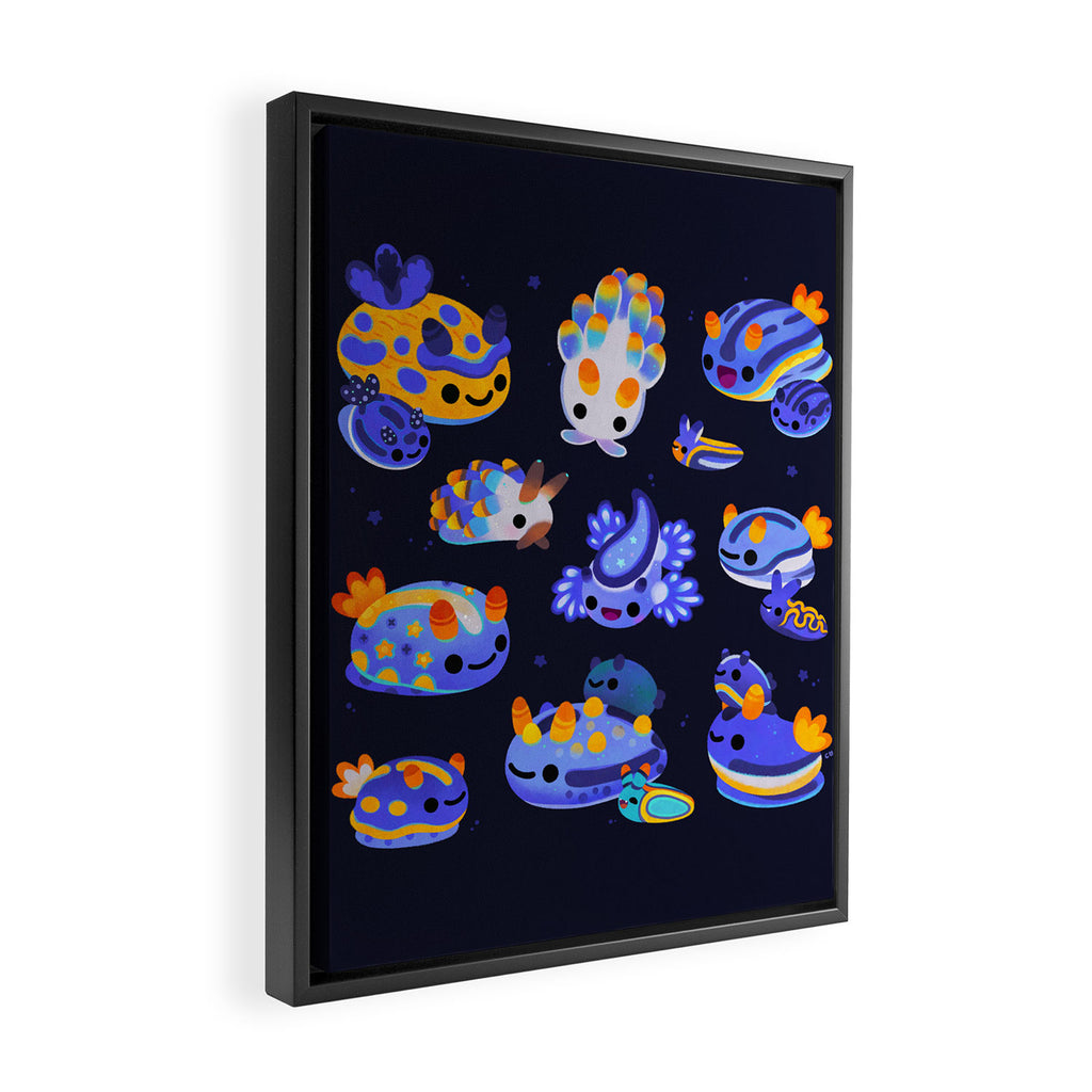 Blue sea slug Framed Canvas Print Gallery Image 2
