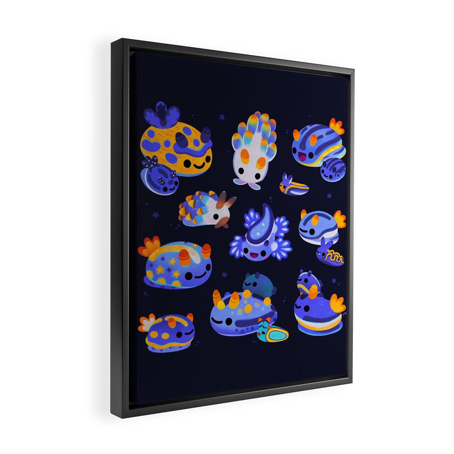 Blue sea slug Framed Canvas Print Gallery Image 2