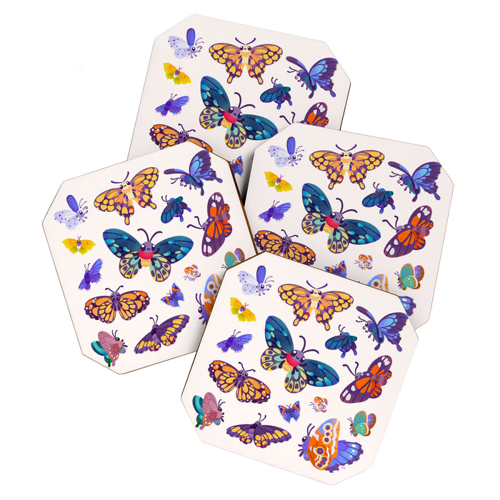 Butterflies Day - bright Coaster Gallery Image 1