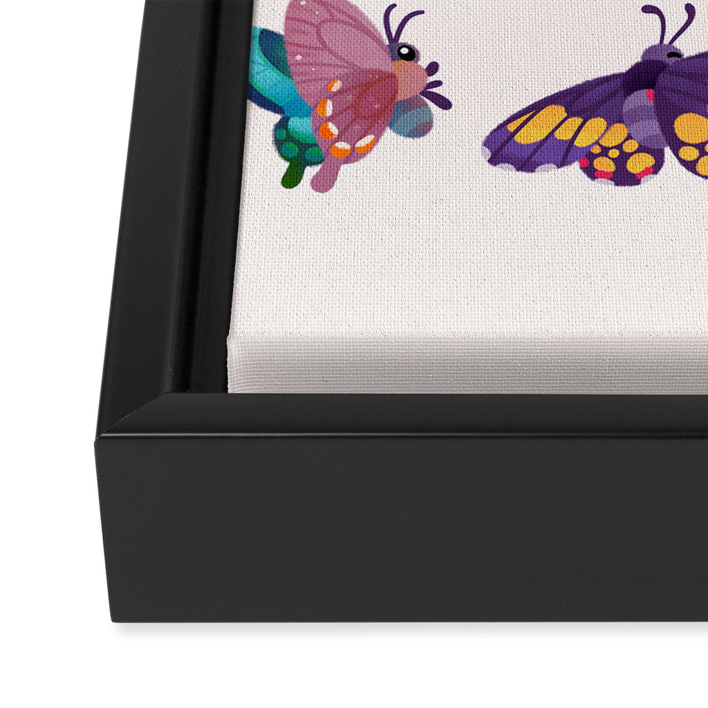 Butterflies Day - bright Framed Canvas Print Gallery Image 3