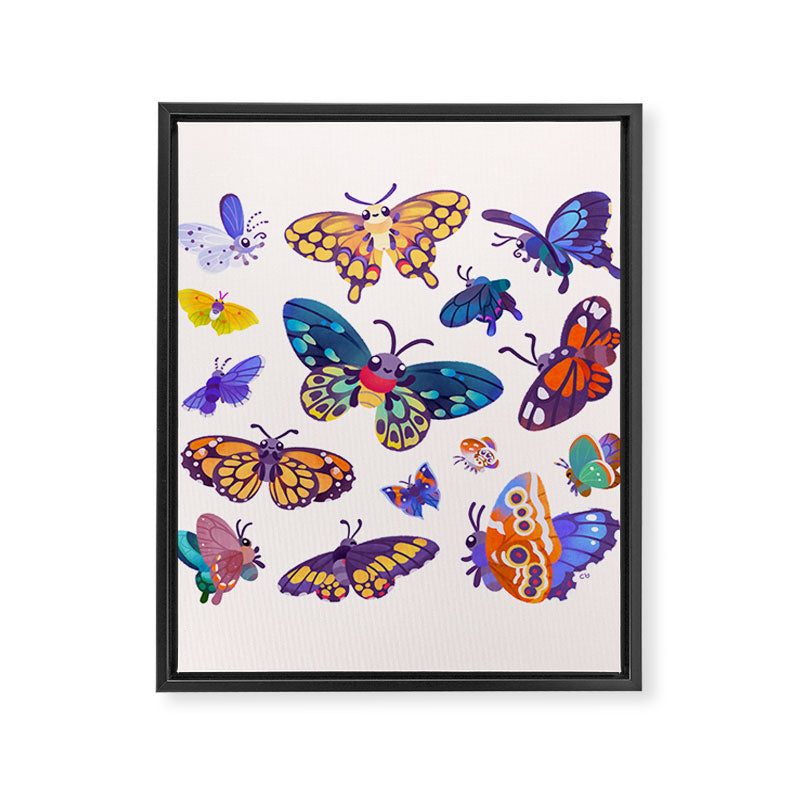 Butterflies Day - bright Framed Canvas Print Gallery Image 8