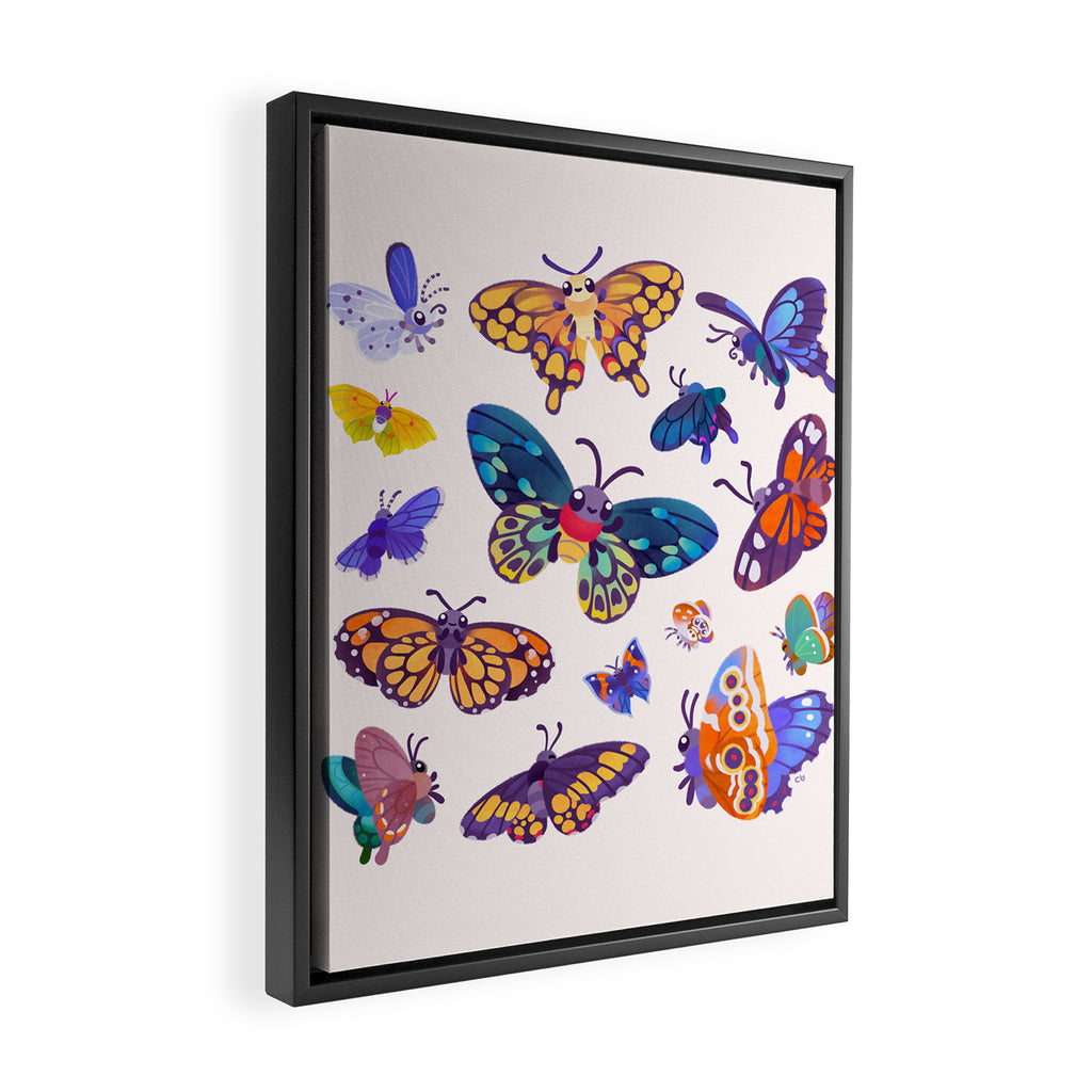 Butterflies Day - bright Framed Canvas Print Gallery Image 2