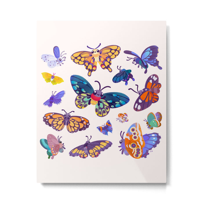 Butterflies Day - bright Metal Print Gallery Image 1