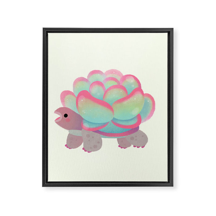 Cactus tortoise Framed Canvas Print Gallery Image 1