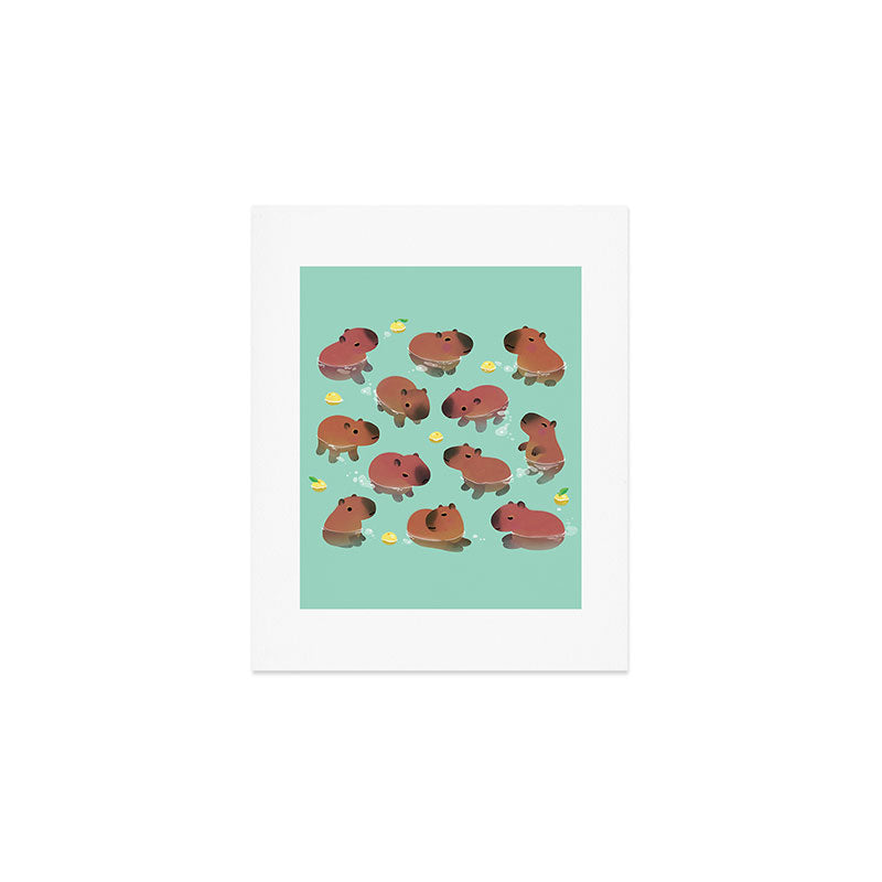 Capybath time Art Print Gallery Image 1